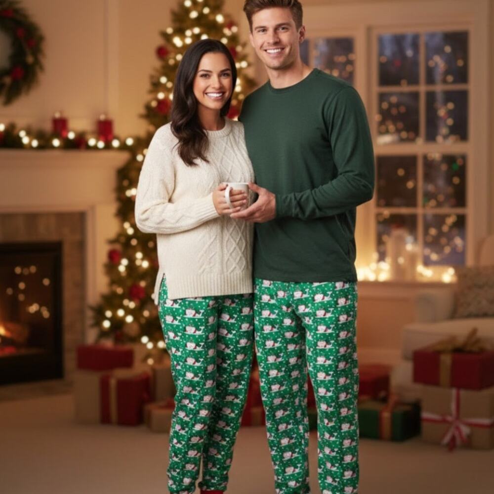 Vineyard Vines Flannel Pajama Pants Christmas Whales Rudolph Womens S Flannel